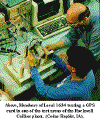 Membersof Local 1634 testing a GPS card - 12/98